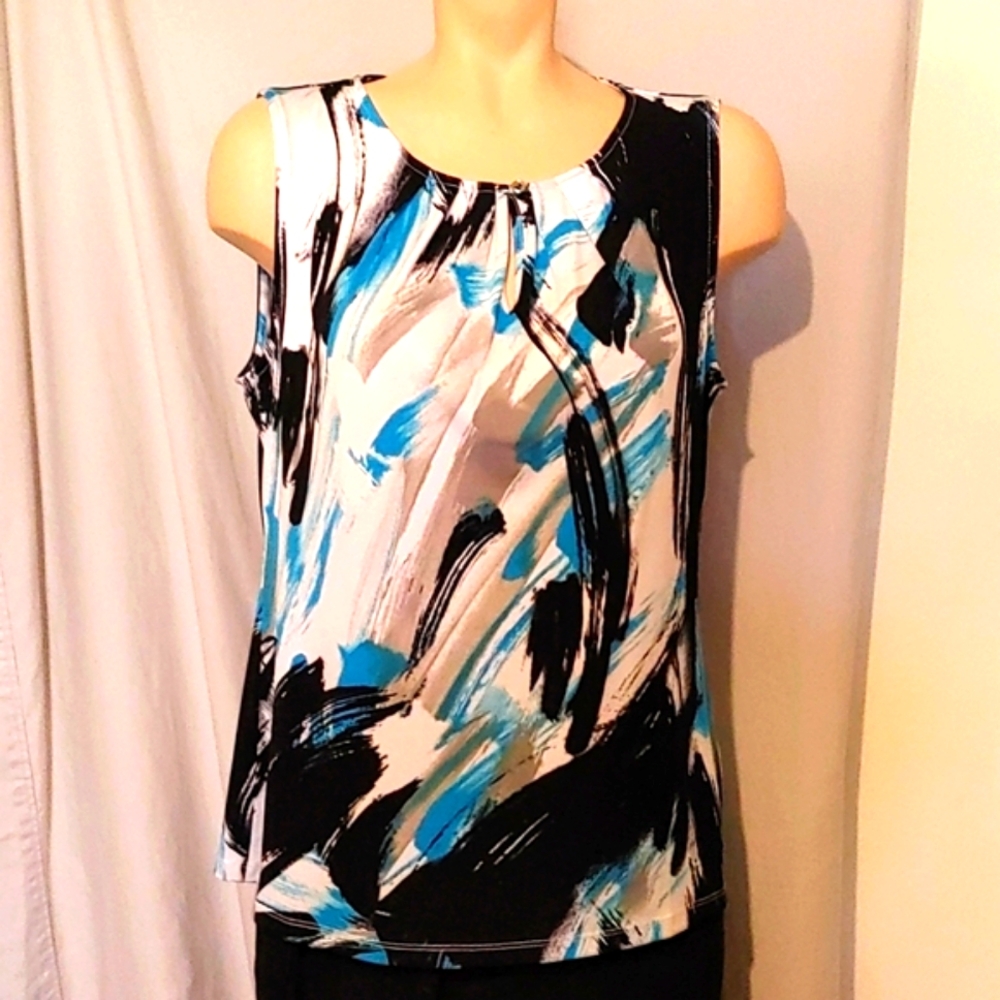 Tahari dressy key hole tank top, blouse
